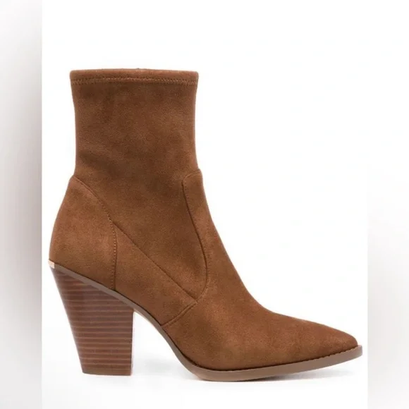 New With Box Michael Kors Brown Suede Ankle Boots Size 8 - Picture 2 of 7